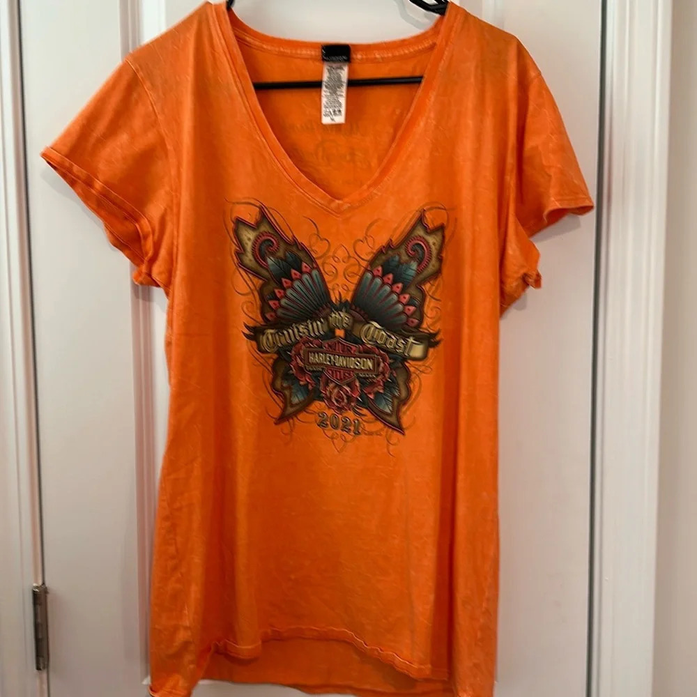 Women’s Harley Davidson, V-neck T-shirt